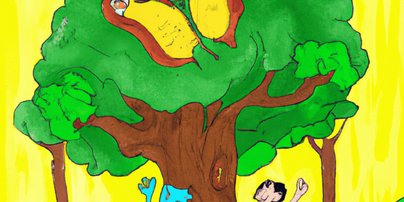 An image prompt for this story could be a picture of the three best friends holding hands and looking determined as they stand in front of the magical tree in the forest. The tree could be depicted as a large, majestic tree with glowing branches and leaves. In the background, there could be a colorful butterfly flying around, adding to the magical atmosphere of the scene.