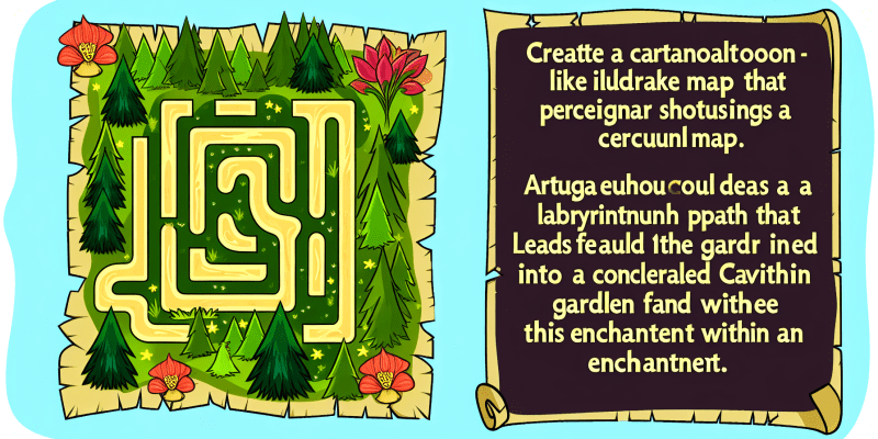 [Image of a mysterious map with a hidden path leading to a secret garden in the Enchanted Forest]